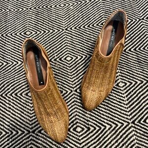 Matt Bernson Woven Tan Ankle Boots